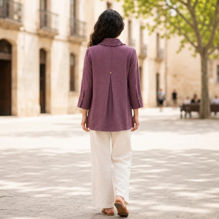 Eleanor Shirt - Eggplant