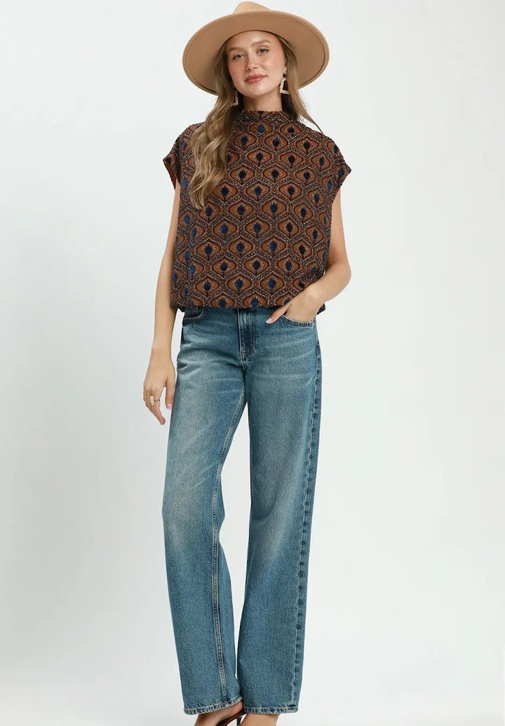 Ryleigh Bubble Top - Rust