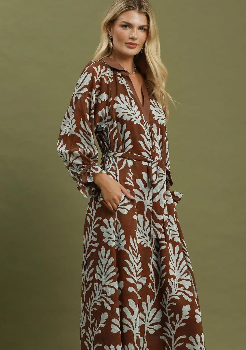 Cora Midi Dress - Chocolate Mix