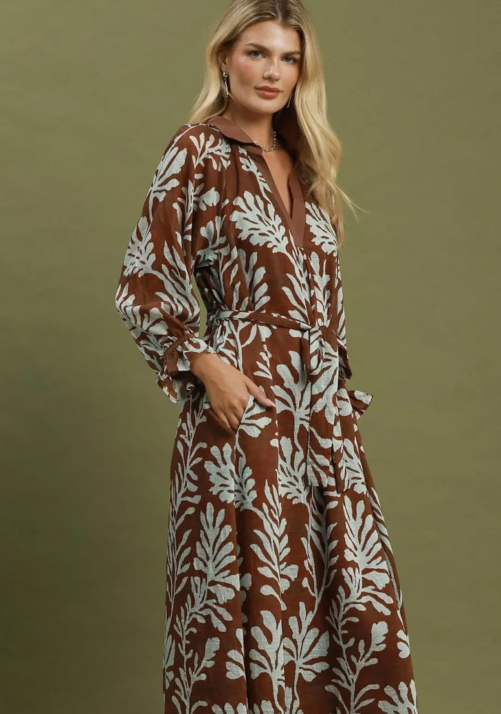 Cora Midi Dress - Chocolate Mix
