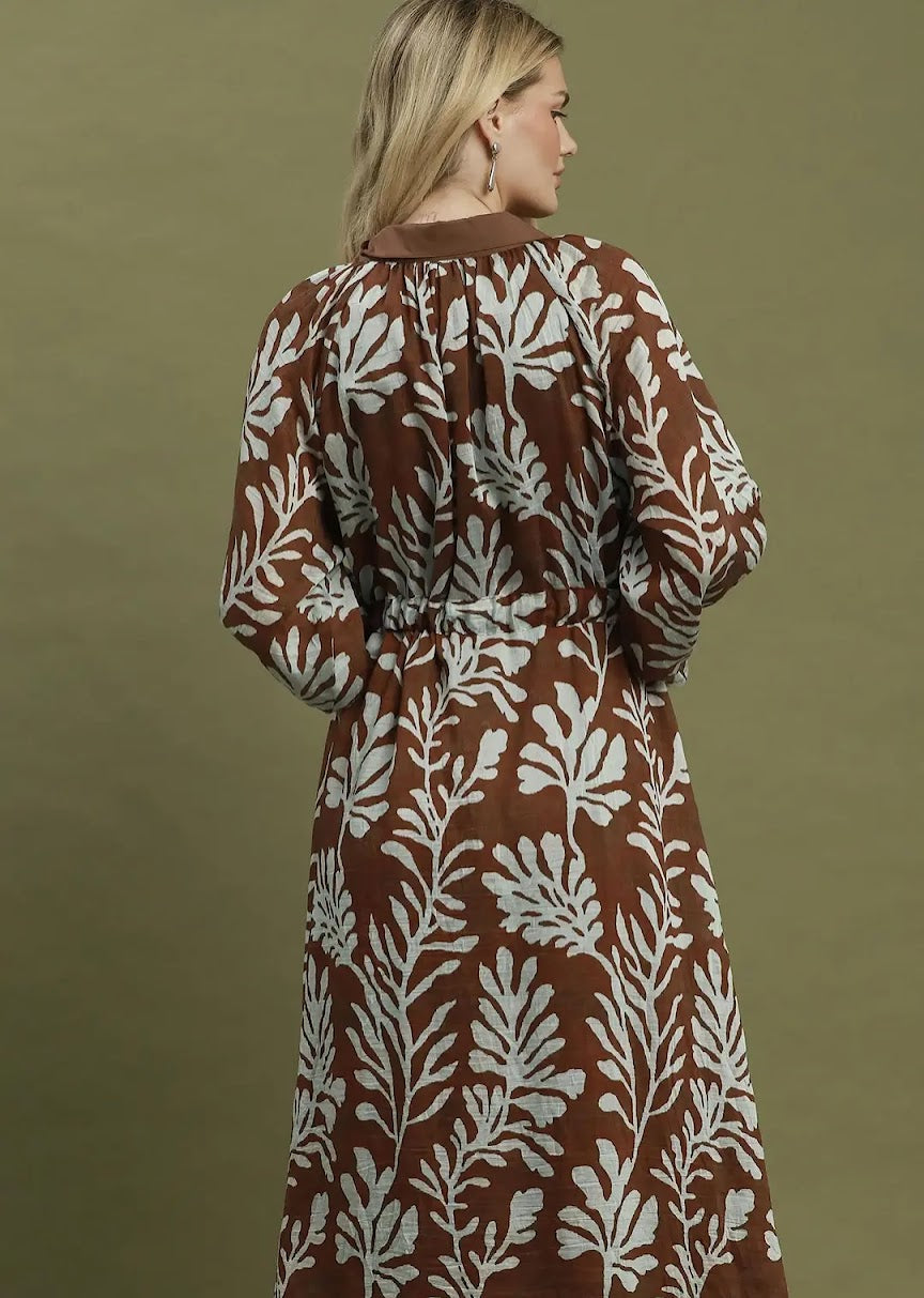 Cora Midi Dress - Chocolate Mix
