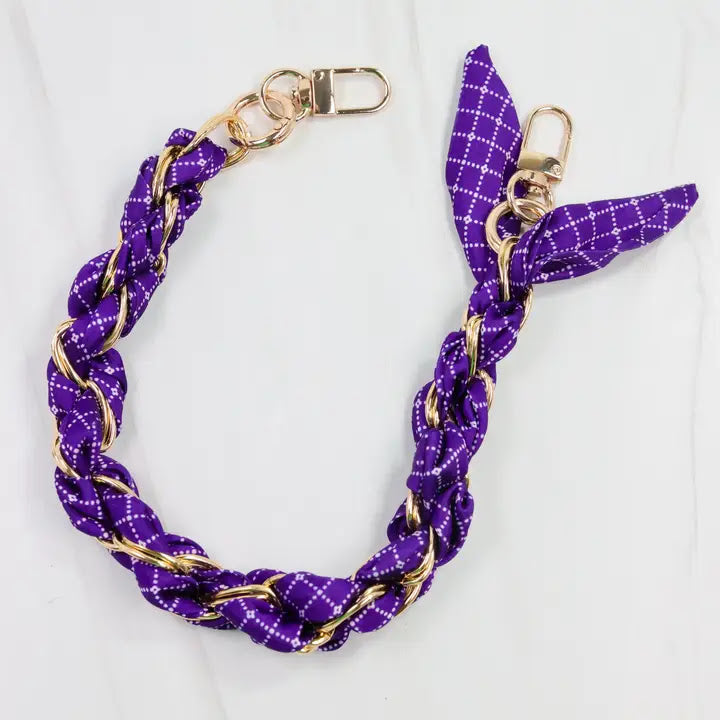 Serafina Scarf Purse Chain - Purple