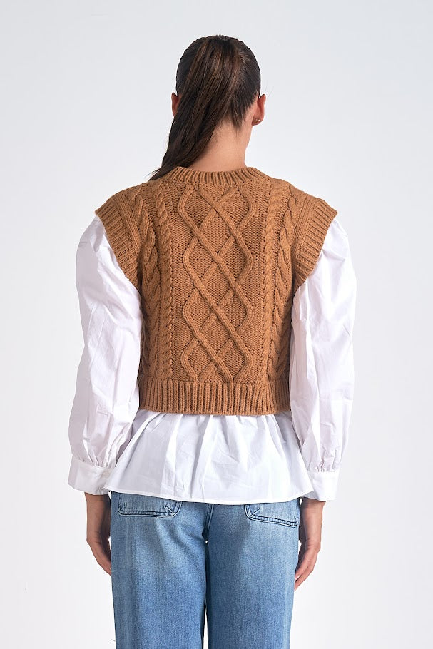 My Favorite Layered Vest - Dark Tan