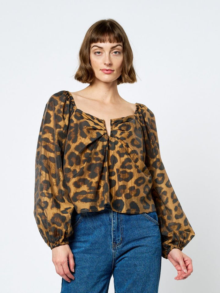 Go Wild Blouse - Brown Multi
