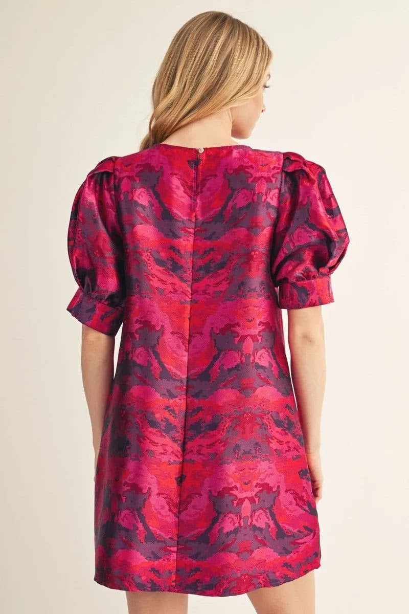 Jocelyn Dress - Magenta Mix