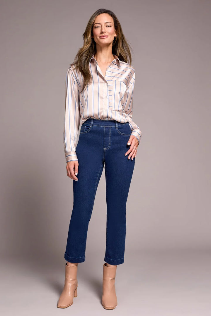 Audrey Crop Jean - Deep Water