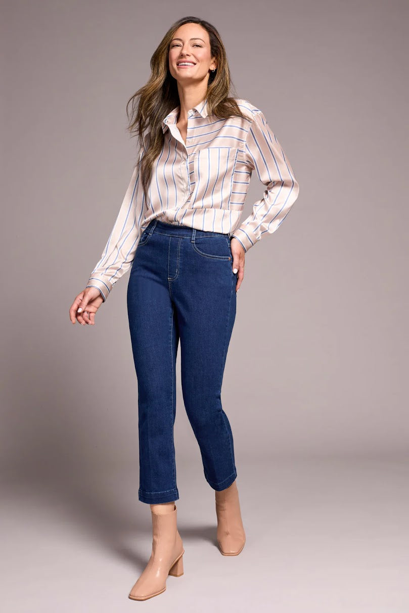 Audrey Crop Jean - Deep Water