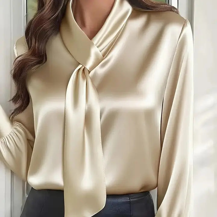 Classic Satin Top - Khaki