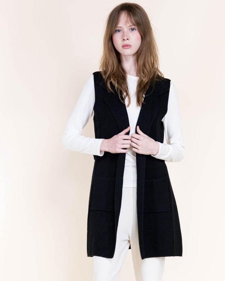 Easy Knit Vest - Black