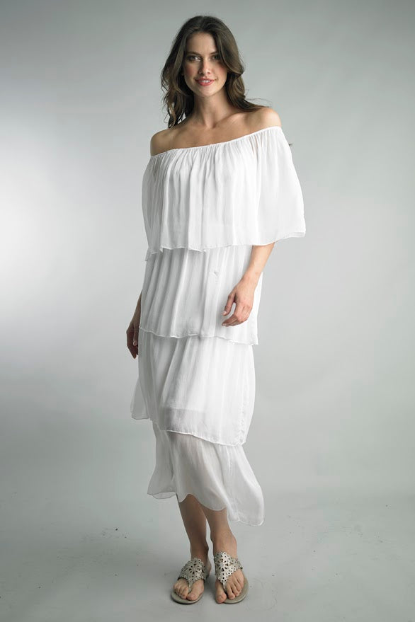Waves Are Calling Dress - White