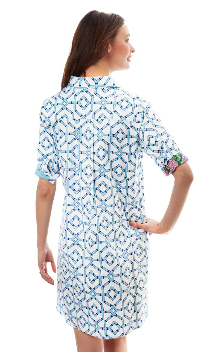 Chatham Dress - Blue White