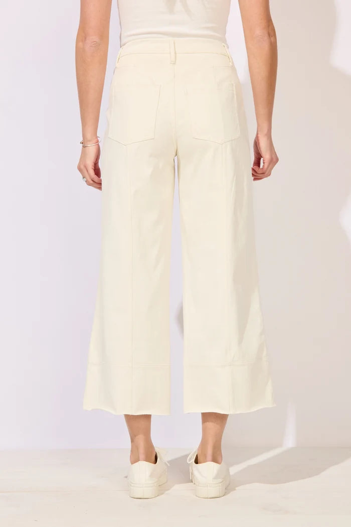Comfy Denim Crop Jeans - Pearl