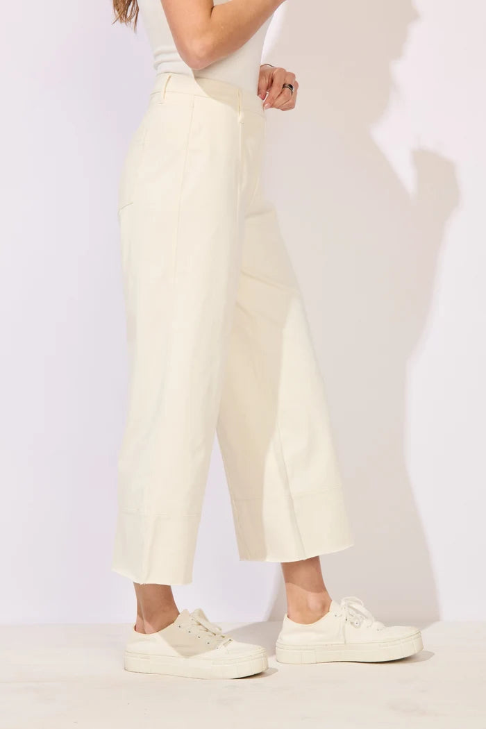 Comfy Denim Crop Jeans - Pearl