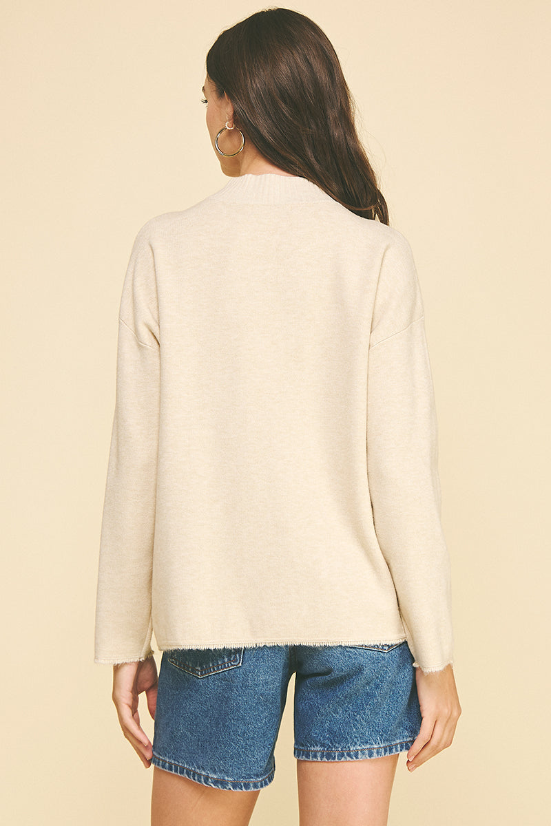 Nanette Sweater Top - Oatmeal