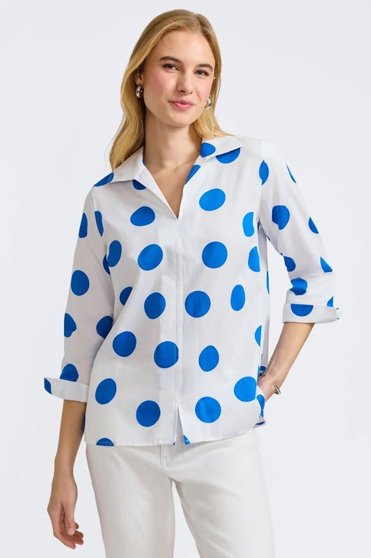 Agnes Top - White Blue