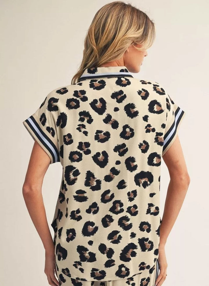 Cleo Top - Blue Animal