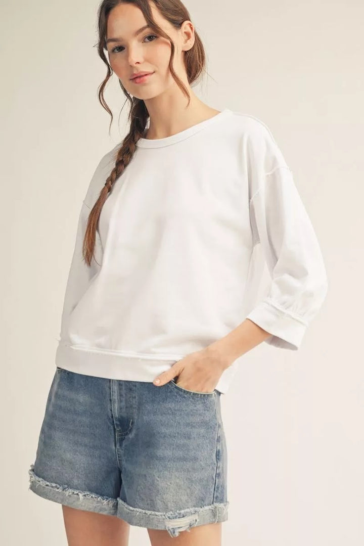 Easy Casula Top - White