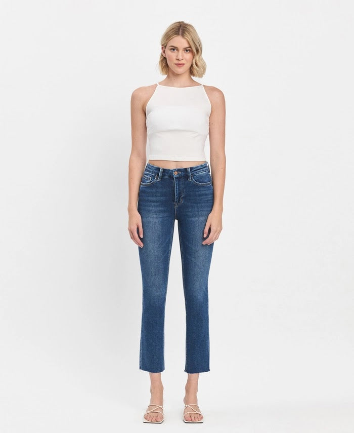 The Jeanne HR Slim Straight Jean - Delicate