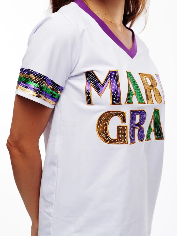 Mardi Gras Ready Shirt - White