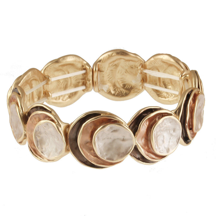 3 Circle Stack Bracelet - Coffee