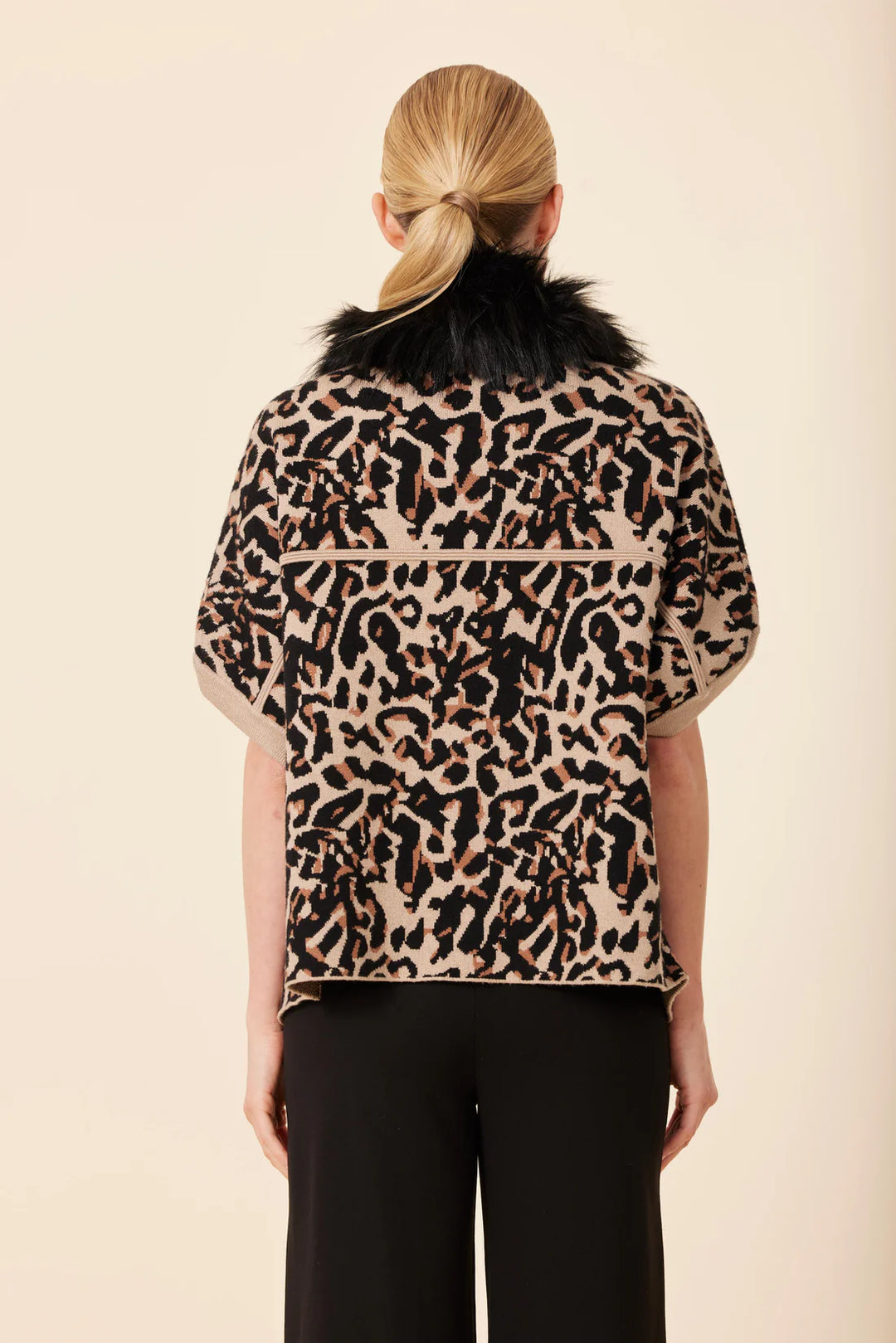 Faux Fur Cardigan - Cheetah
