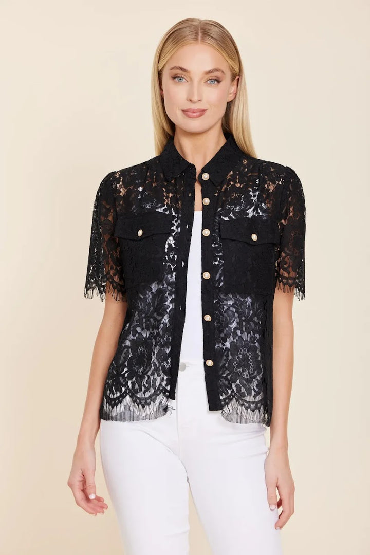 Touch of Lace Top - Black