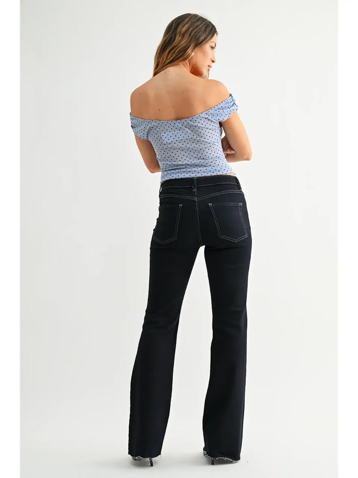 Hailey HR Flare Jeans - Super Dark Wash