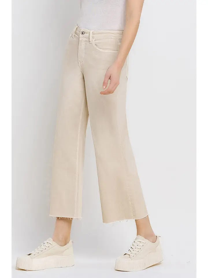 The Olivia HR Crop Jean - White Swan