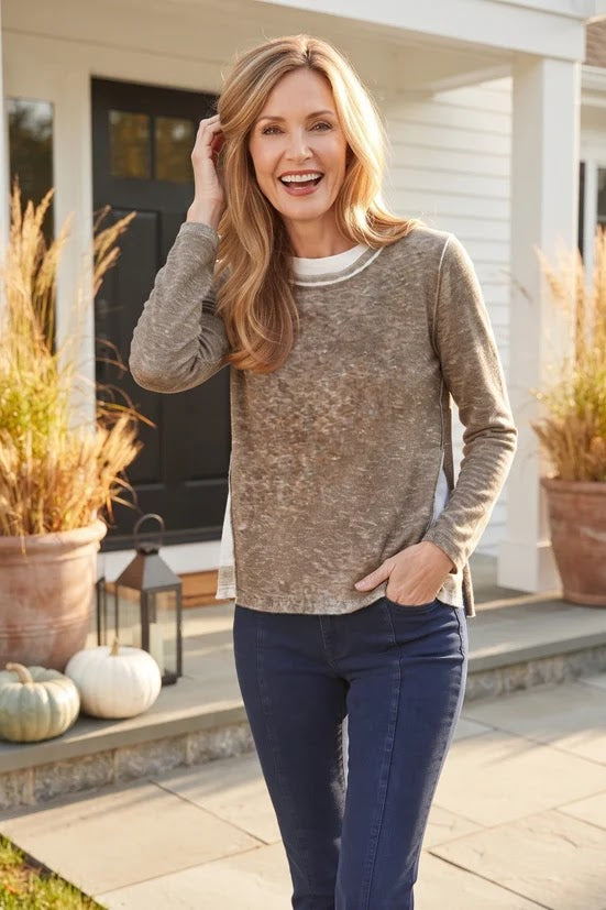 Layer It Sweater - Umber