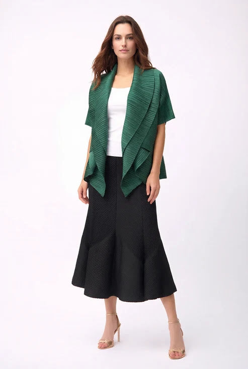 Evelyn Pleated Jacket - Dark Green