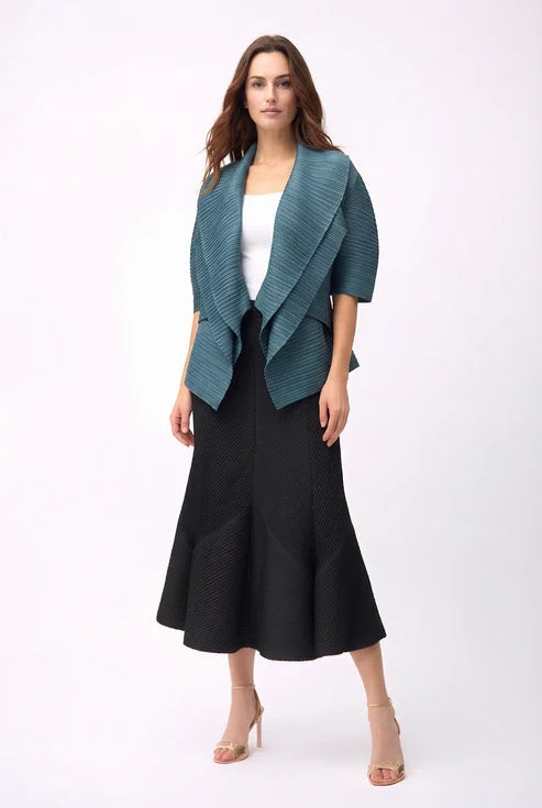Evelyn Pleated Jacket - Teal