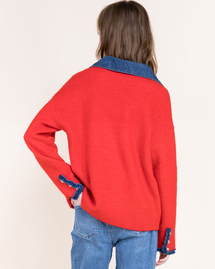Boyfriend Sweater - Red