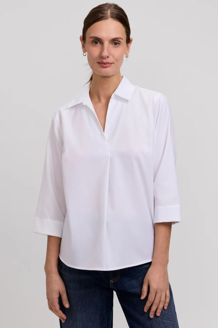Cleo Popover Shirt - White