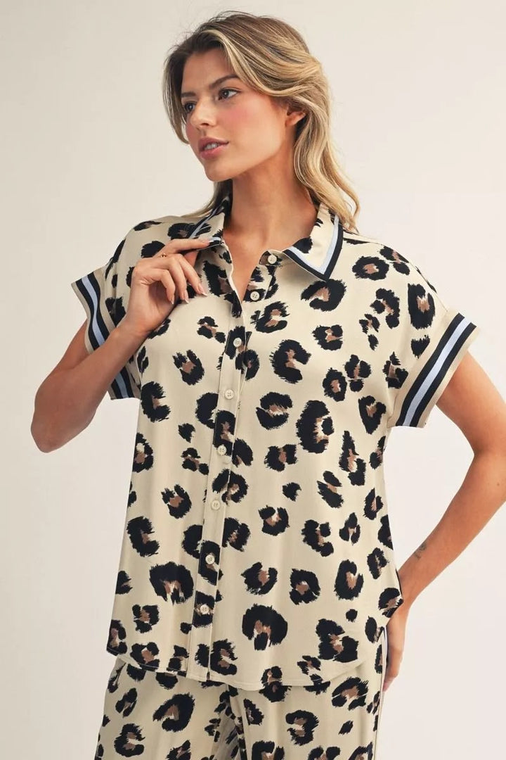 Cleo Top - Blue Animal