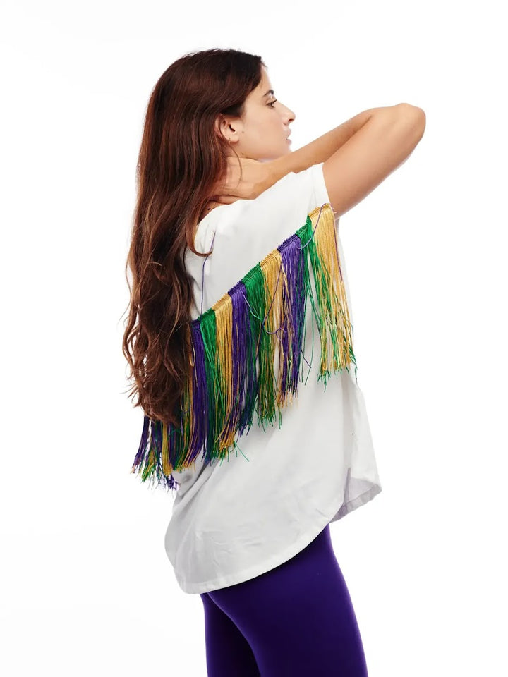 King Cake Tassels Shirt - White
