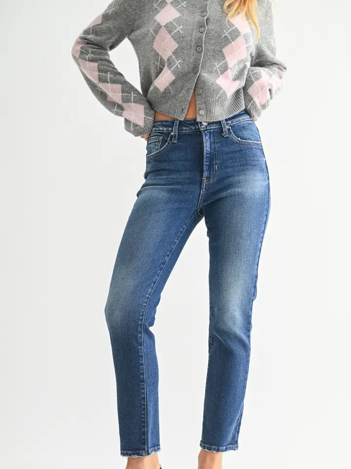 90's Straight HR Jeans - Dark Denim