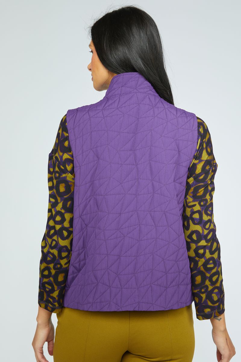 Kaleidoscope Quilted Vest - Purple