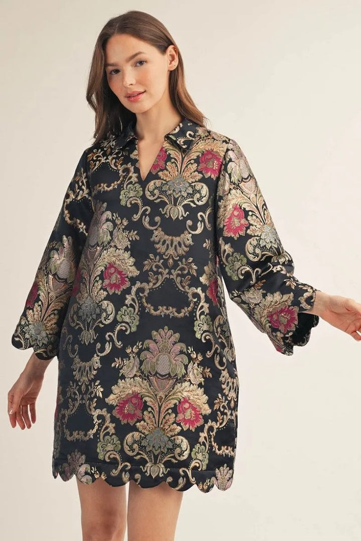 Sherri Mini Dress - Black Multi
