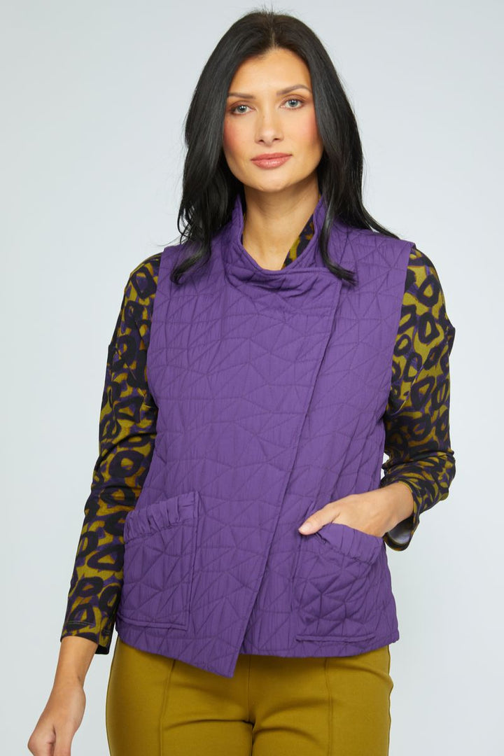 Kaleidoscope Quilted Vest - Purple
