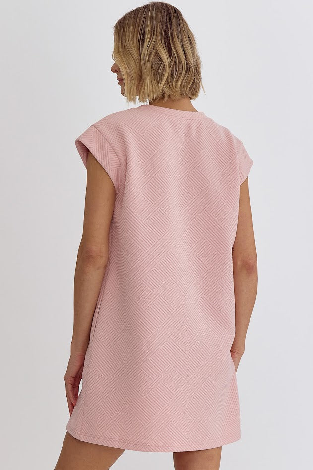 Quilted Dress - Pink