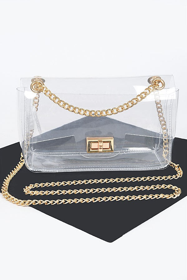 In The Clear Crossbody - Gold