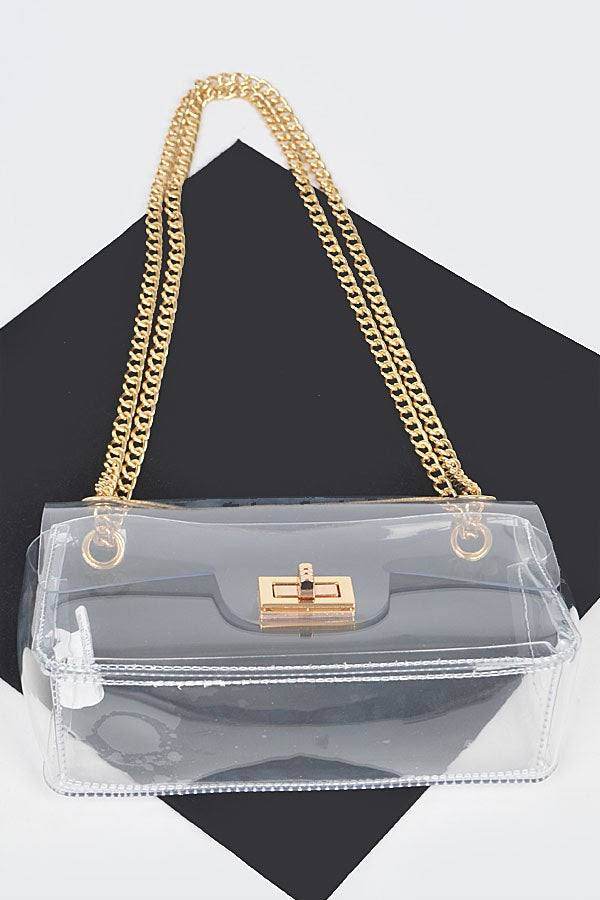 In The Clear Crossbody - Gold