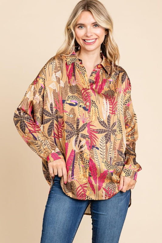 Welcome to the Jungle Top - Taupe