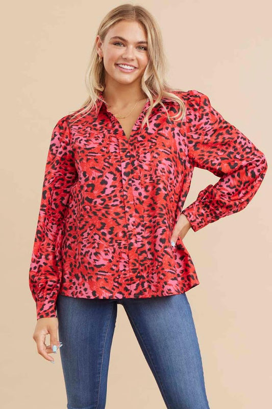 MJ Top - Red/Pink