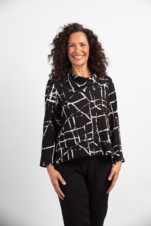 Abstract Pullover - Black
