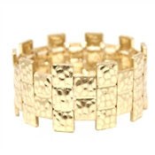 Textured Square Bracelet - Gold