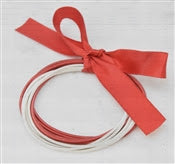 Guitar String Bracelets - Red/White