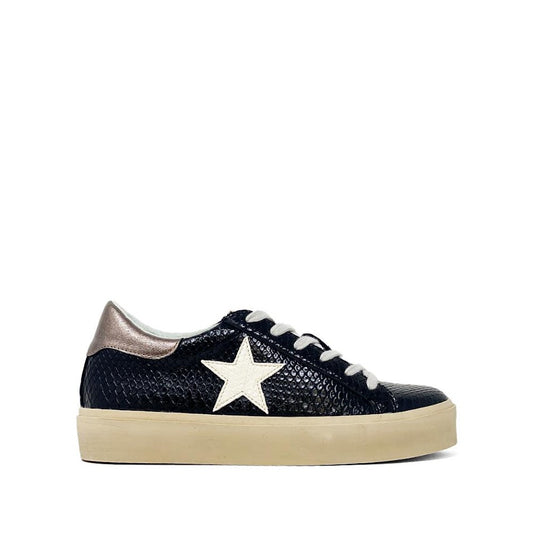 The Reba Sneaker - Black Snake