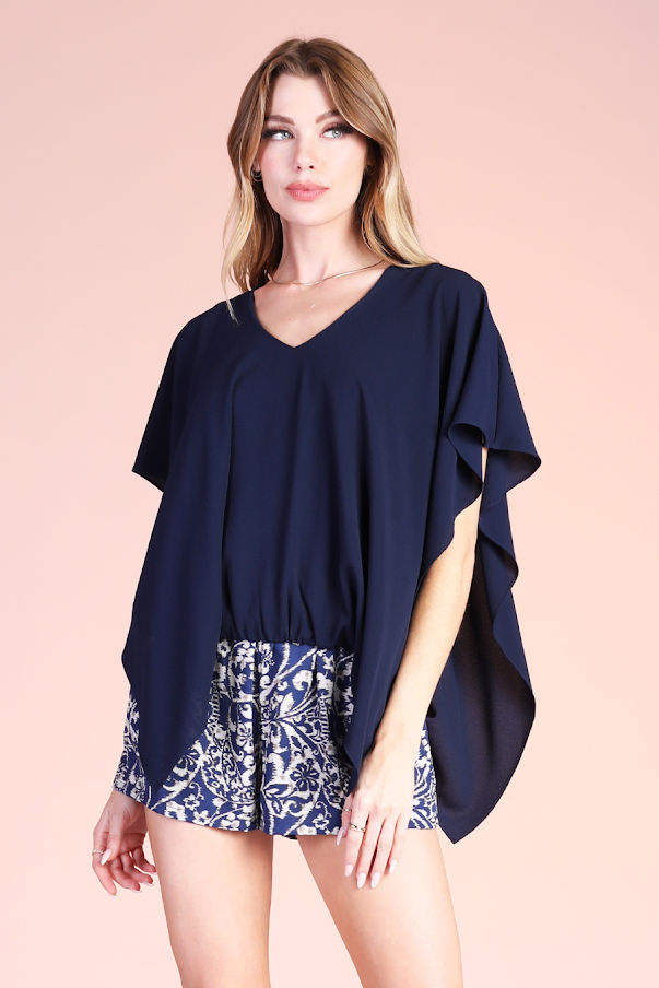 Cascade Me Top - Navy