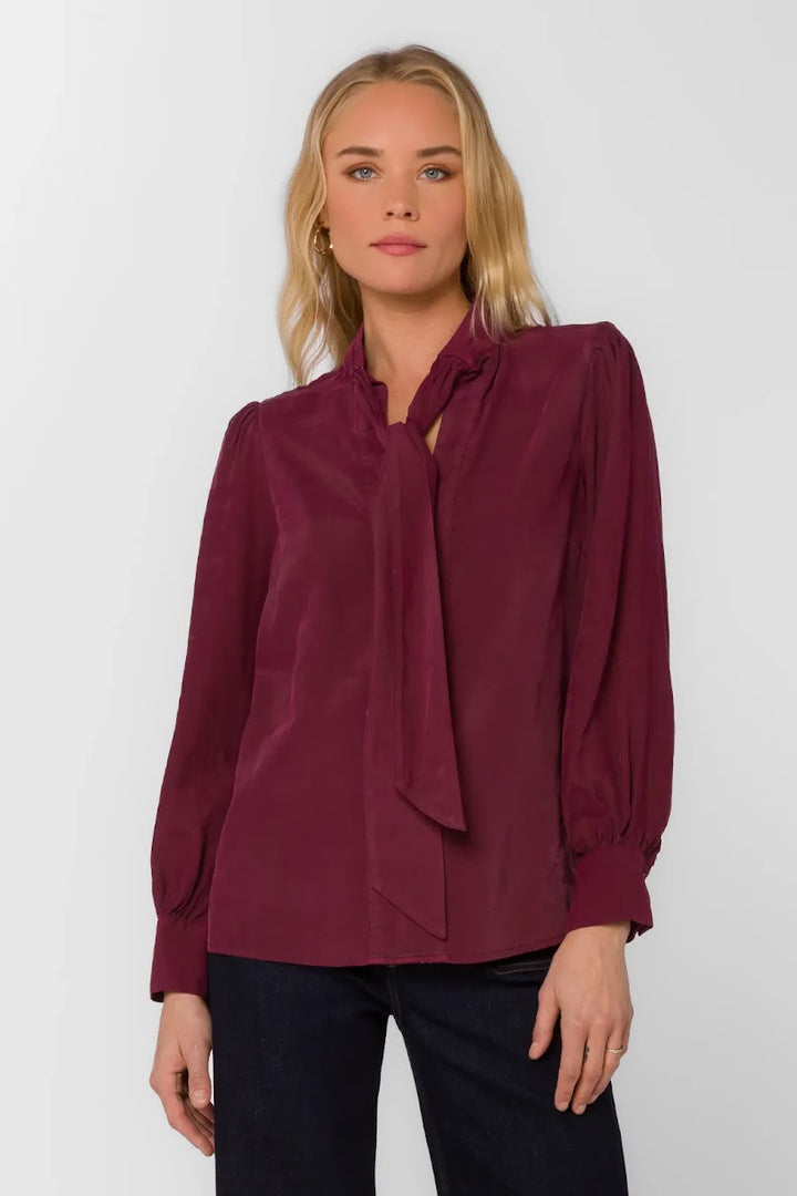 Anastasia Blouse - Cabernet